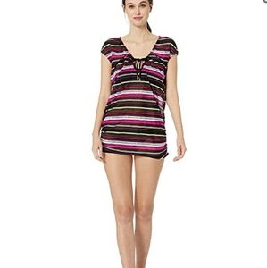 Anne Cole Stripped Swim Cover Size XS/S